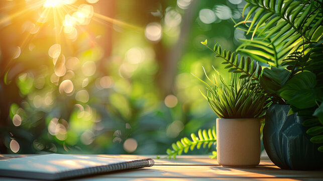 counselors office with plants and natural light for mental health wellness concept banner