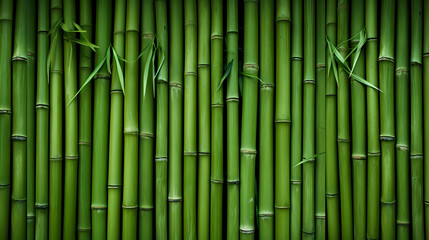 Fototapeta premium Green bamboo wall background