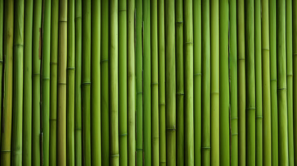 Green bamboo wall background