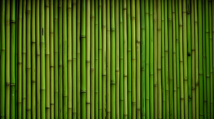 Green bamboo wall background