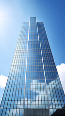 Fototapeta premium Glass skyscrapers reflect the sky