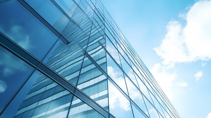 Obraz premium Glass skyscrapers reflect the sky