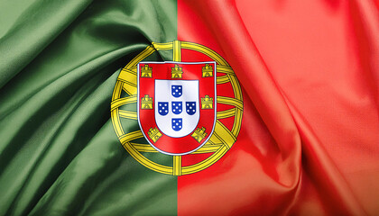 Realistic Artistic Representation of Portugal waving flag