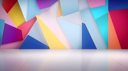 Empty multicolor Studio Background with beautiful Lighting. Modern Space for Product Presentation