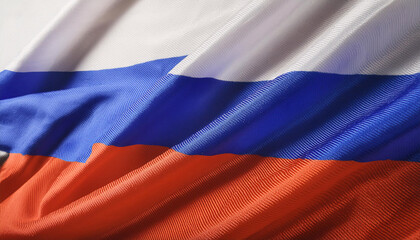 Realistic Artistic Representation of Russia waving flag