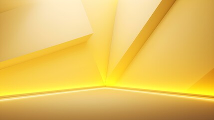 Empty yellow Studio Background with beautiful Lighting. Modern Space for Product Presentation