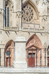Architecture detail of the Burgos Cathedral, Spain
