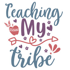 Obraz premium Teacher T shirt Design , Vector Teacher T shirt design, Teacher's Day shirt, Teacher typography T shirt design Collection, teachers day svg bundle design.