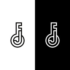 Letter j combined with key shape logomark.