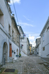 Fototapeta na wymiar The Italian village of Orsara di Puglia.