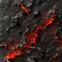 Crimson Flowing Lava Textures: Digitally Designed Abstract Art