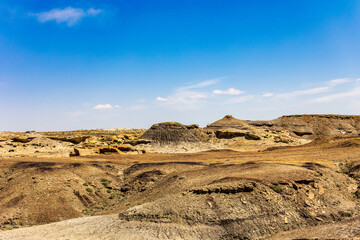 Otherworldly landscape of Caineville Mesa.