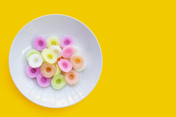 Floral rice cakes (Kanom Nam Dok Mai) Thai dessert