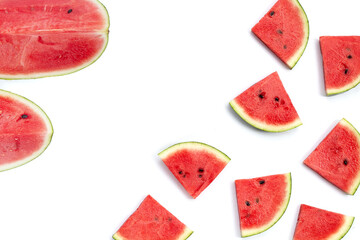 Fresh watermelon fruit, Top view