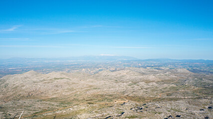 Aerial photo from drone to Sierra Gorda de Loja Mountain range. 
Loja, province of Granada, Andalusia,Spain
