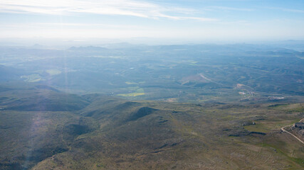 Aerial photo from drone to Sierra Gorda de Loja Mountain range. 
Loja, province of Granada, Andalusia,Spain
