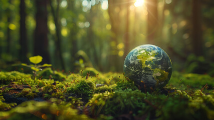 The World with Environmental of social and good governance concept. Save our Planet Climate change