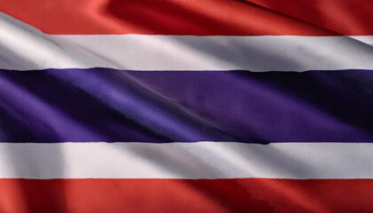 Naklejka premium Realistic Artistic Representation of Thailand waving flag