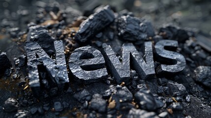 Coal News concept art poster.