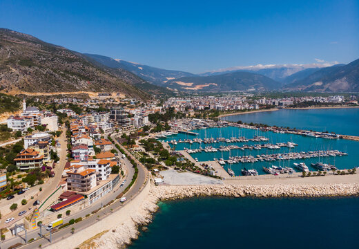 Top view of the city Finike on a sunny summer day. Turkey