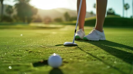 Low shot of Legs and Golf Club