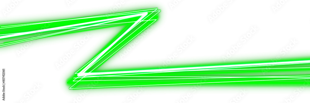 Canvas Prints wavy green light line modern element