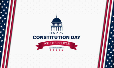 Happy Constitution and citizenship day United States Of America background vector illustration