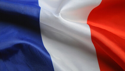 Fototapeta premium Realistic Artistic Representation of The French Republic waving flag