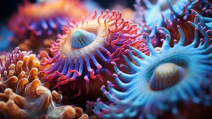 vibrant underwater coral reef with colorful marine life