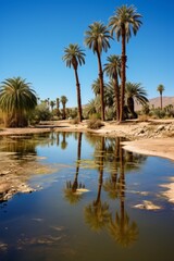 Serene oasis in the desert