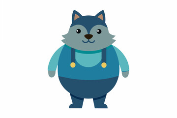 wolf emoji sheet vector illustration