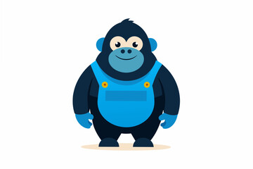 gorilla emoji sheet vector illustration