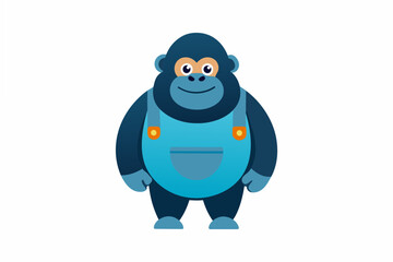 gorilla emoji sheet vector illustration