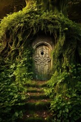 Naklejka premium Enchanted forest doorway