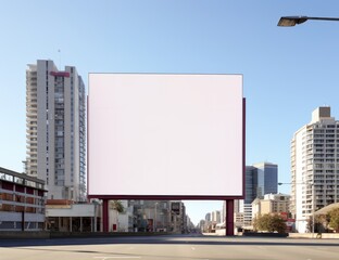 Obraz premium Blank billboard in urban city setting