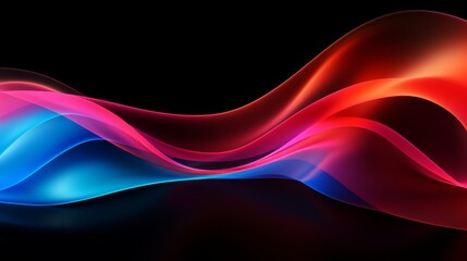 Obraz premium Vibrant abstract waves of color