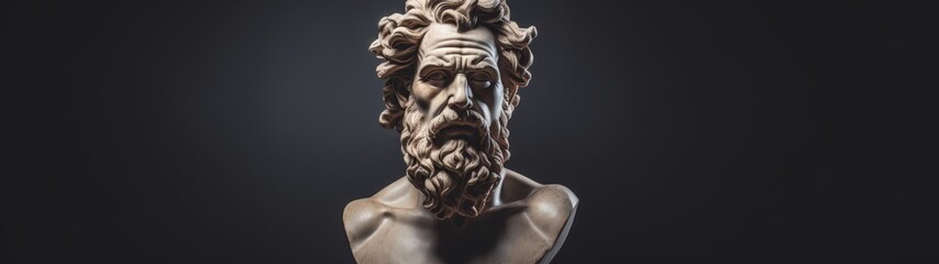 Dramatic portrait of a bearded man