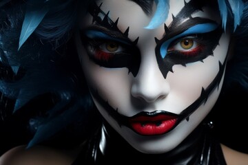 dark gothic makeup portrait