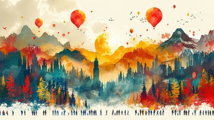 Illustrated Flyer for World Fair Trade Day Celebration