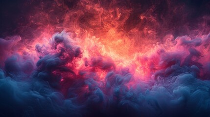 Fluid colorful smoke background