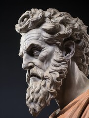 Obraz premium Dramatic portrait of an ancient greek philosopher