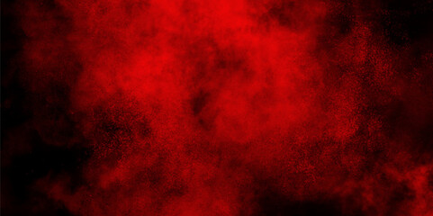 Red, Black realistic fog or mist brush effect, smoke swirls, texture overlays. red powder explosion on black. valentines day color paper or website design.