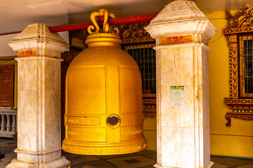 Golden Wat Phra That Doi Suthep temple bells Chiang Mai Thailand.
