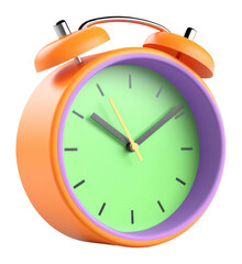 PNG A clock purple white background orange color.