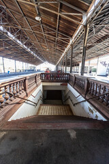 view of old train station, functioning as a tourist attraction at Estacao Cultura in the city of Campinas in state of São Paulo, Brazil