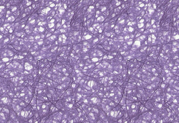 Seamless lilac purple violet sisal texture. Many long fibers of hairs on a cotton paper background. Decorative material for surface decoration.