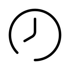 Clock Icon Vector Symbol Design Illustration