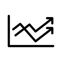 Line Graph Icon Vector Symbol Design Illustration