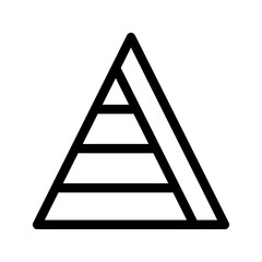 Pyramid Chart Icon Vector Symbol Design Illustration
