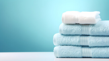Pile of clean folded towels
